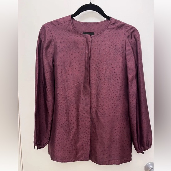 Longchamp Tops - Longchamp 100% Long Sleeve Silk Blouse - Size 40 us 8- SRP $440